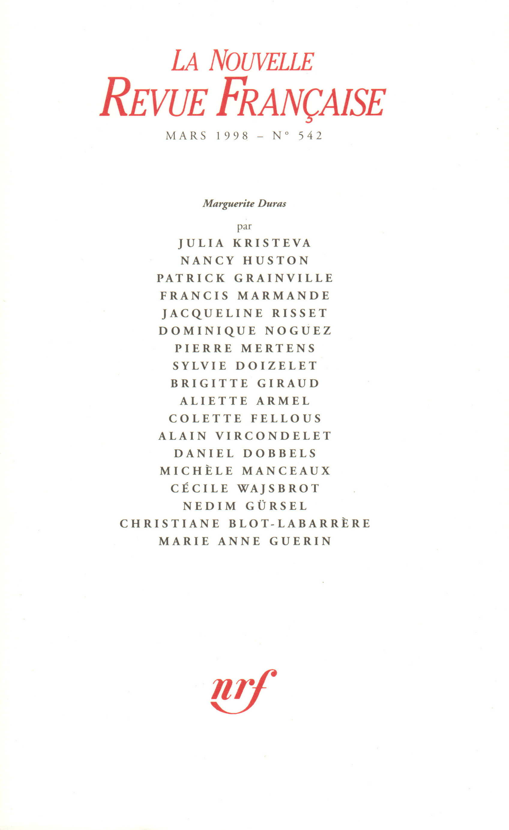 La Nouvelle Revue Française