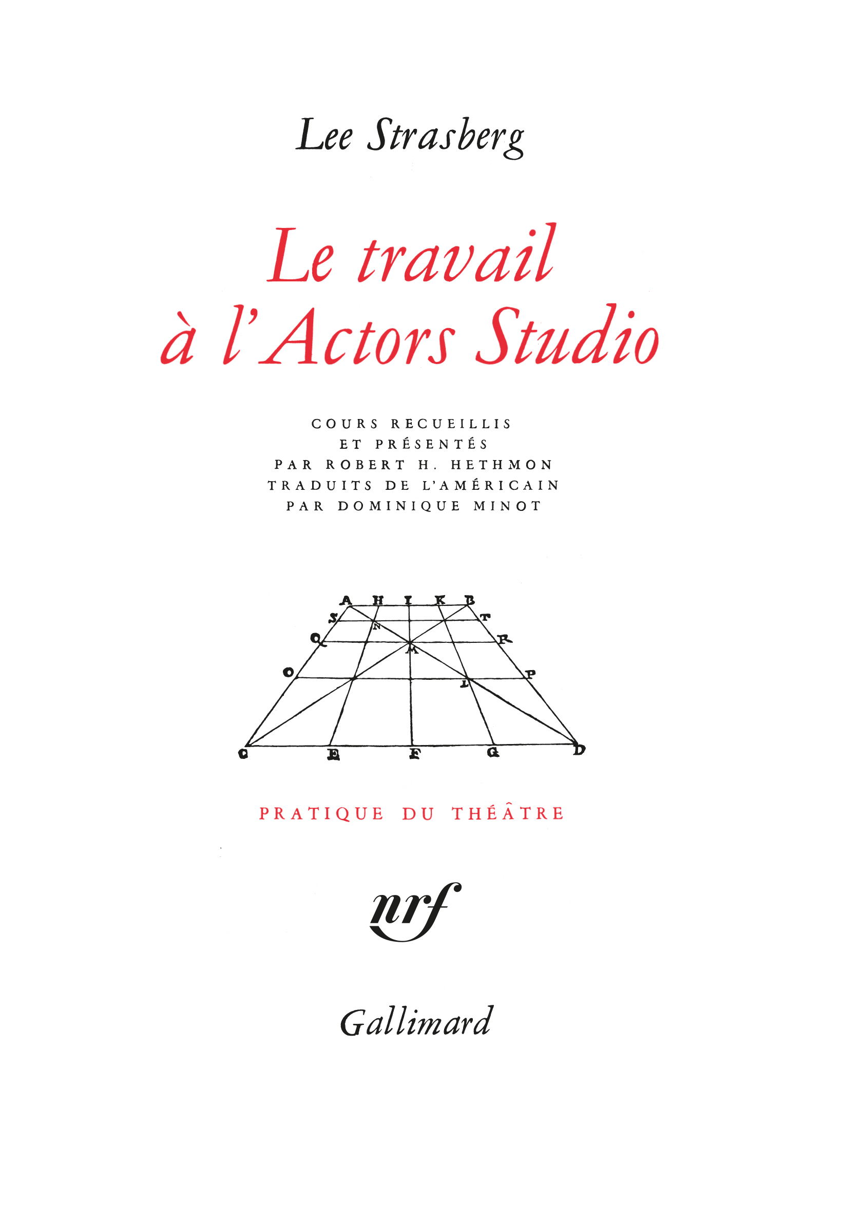 Le travail à l'Actors Studio