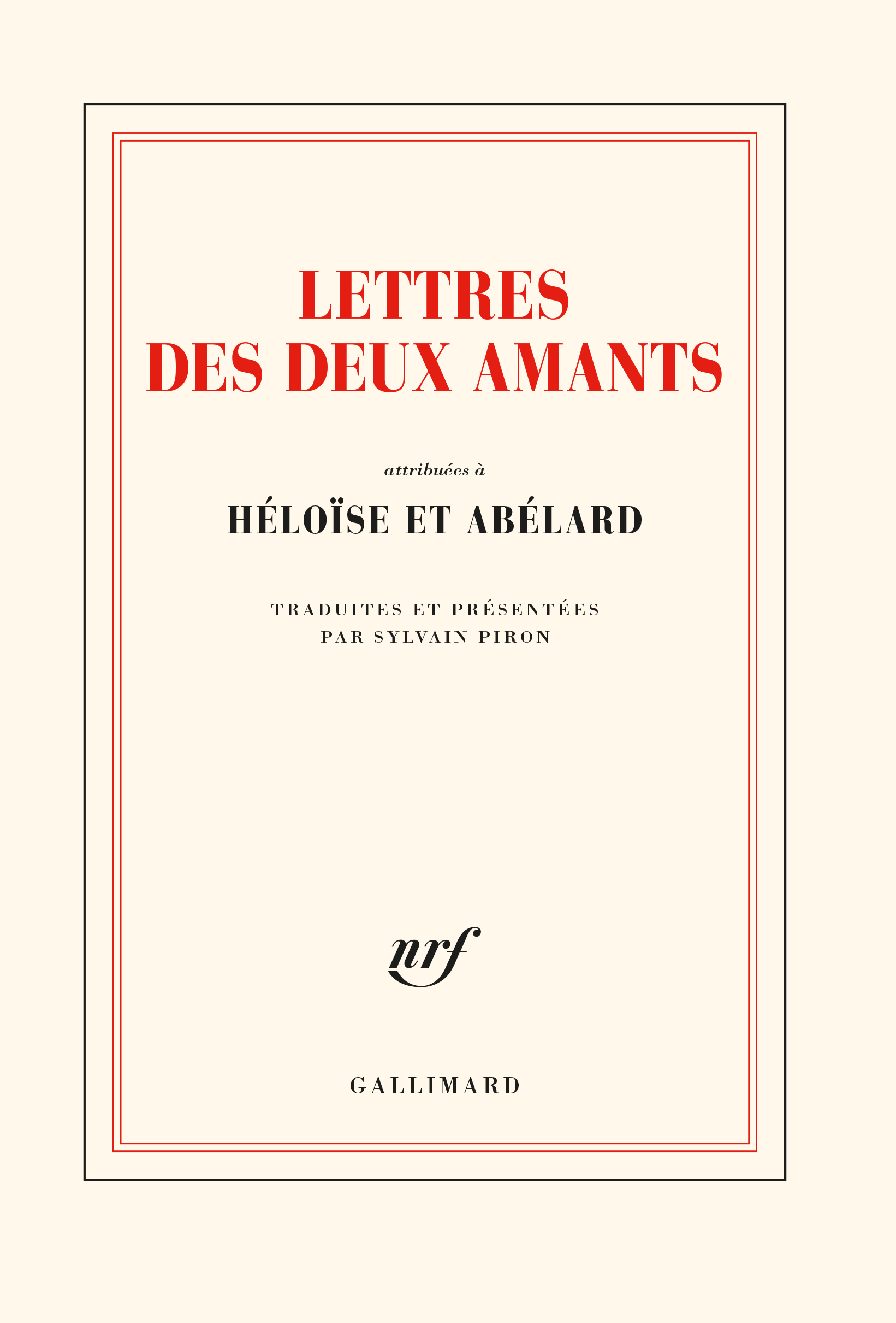Lettres des deux amants