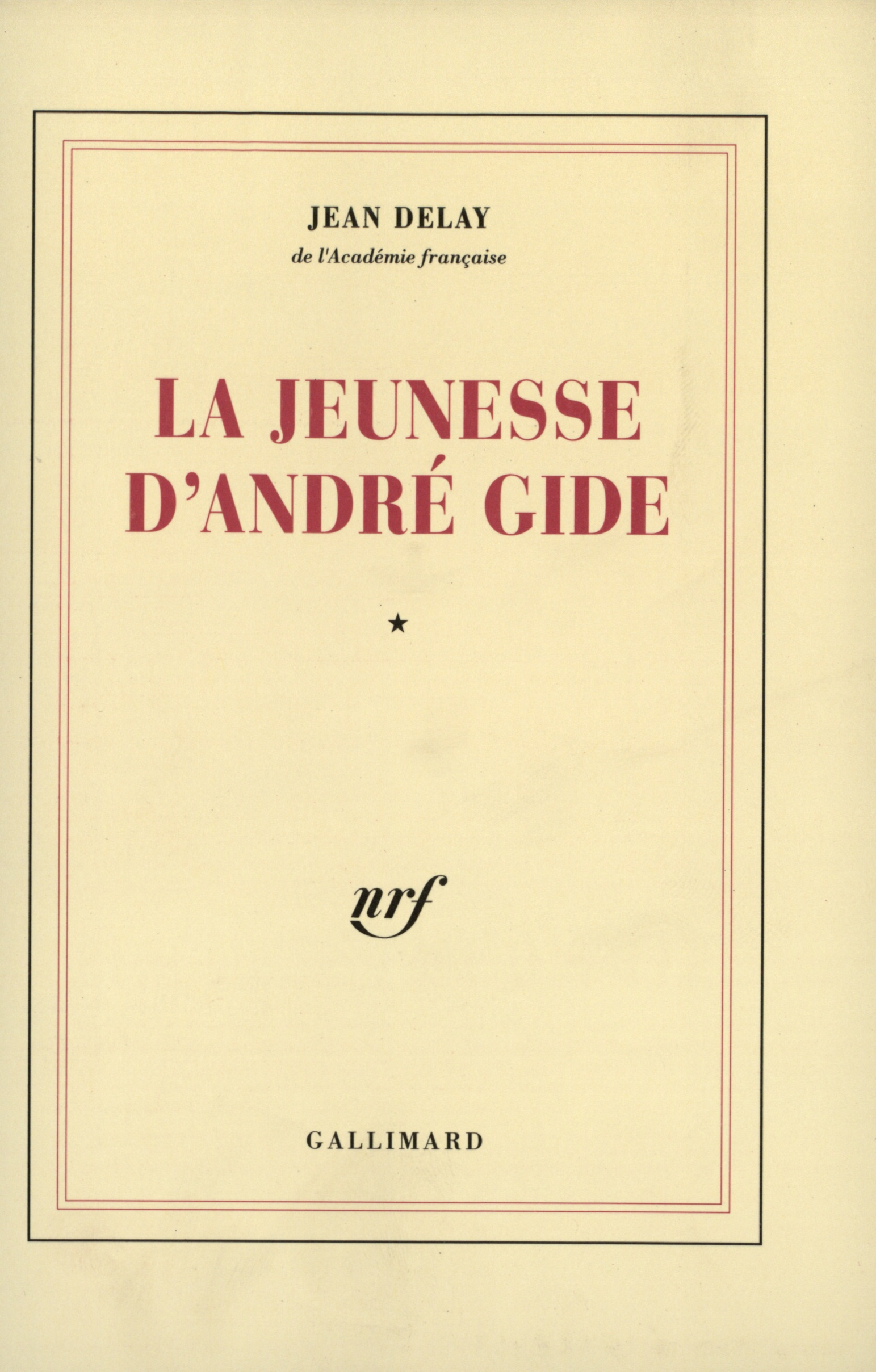 La jeunesse d'André Gide