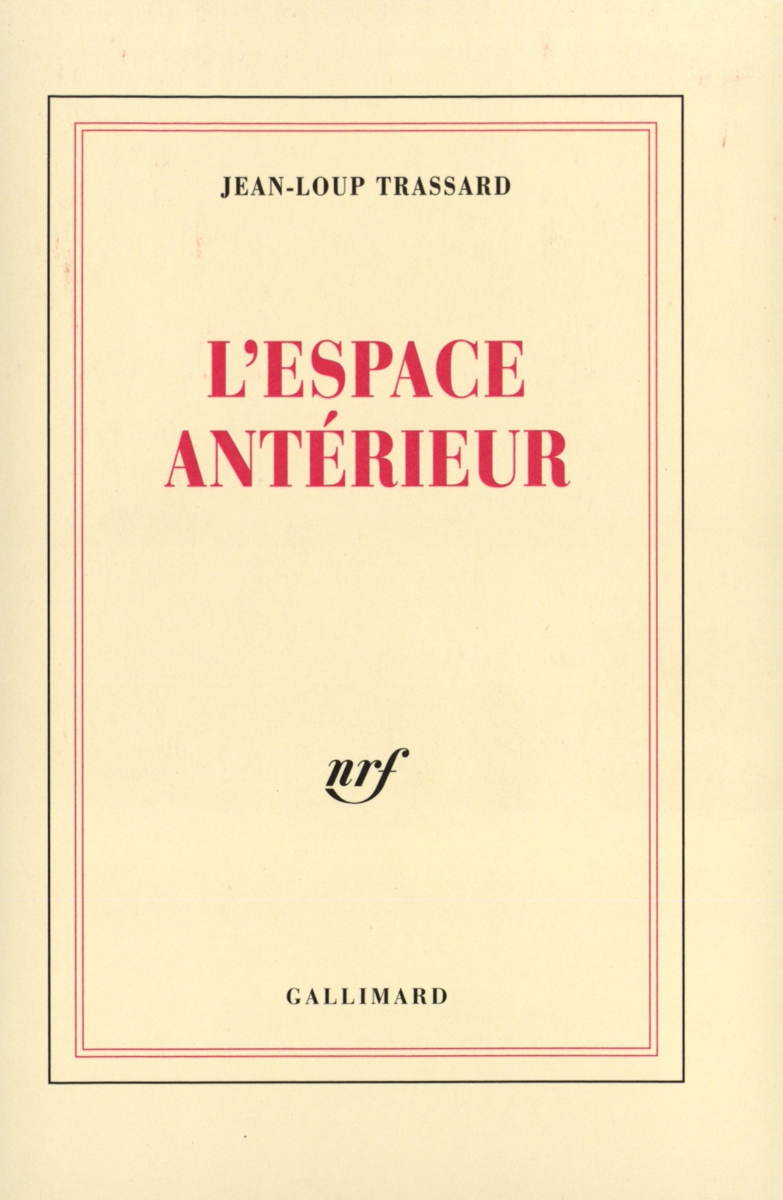 L'espace antérieur