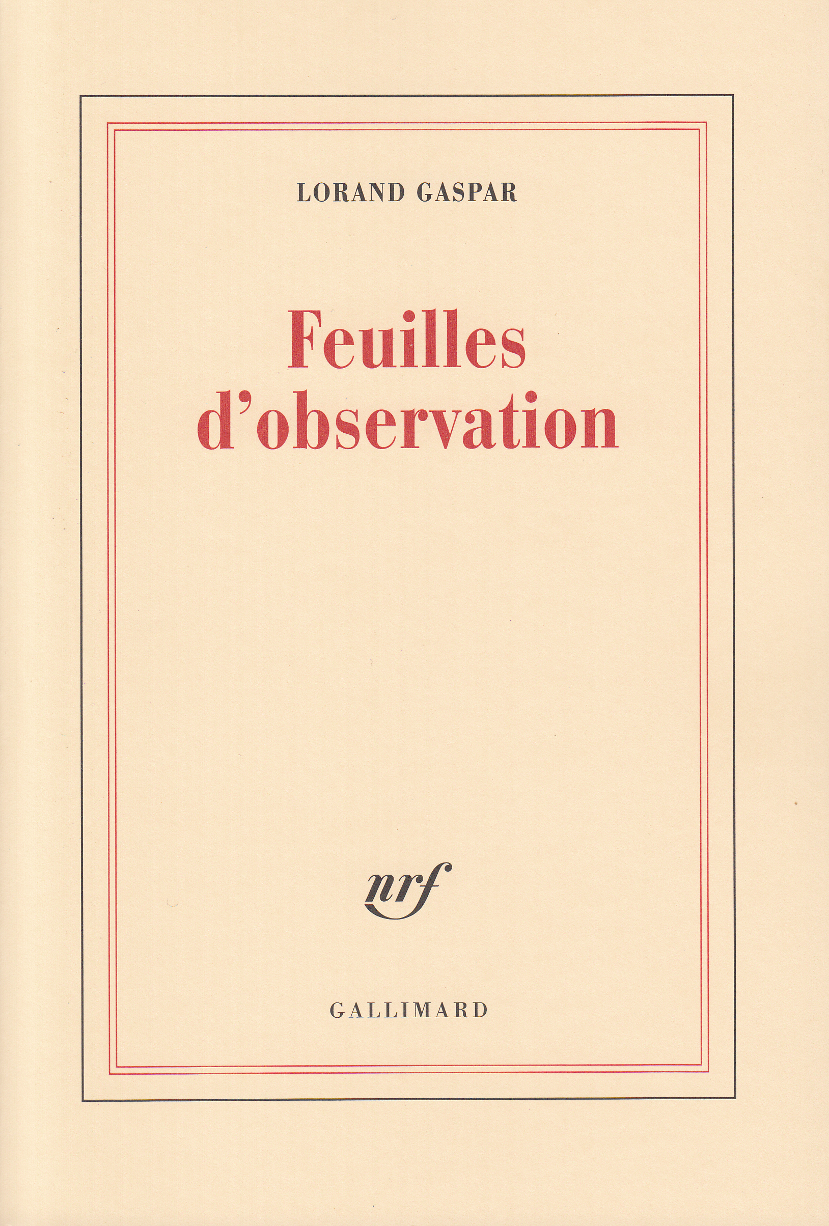 Feuilles d'observation