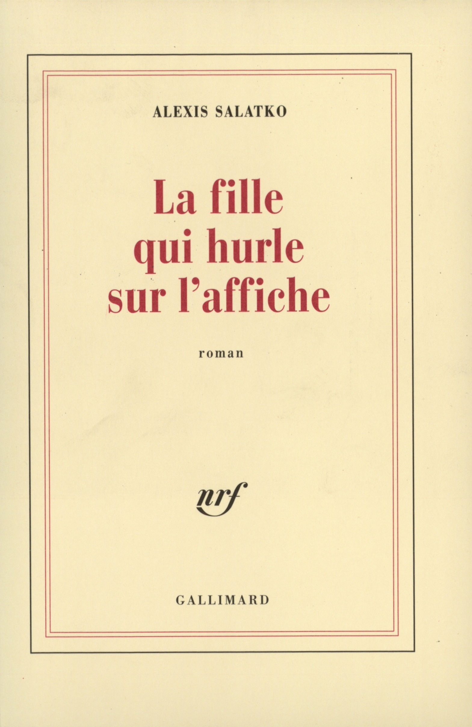 La Fille qui hurle sur l'affiche