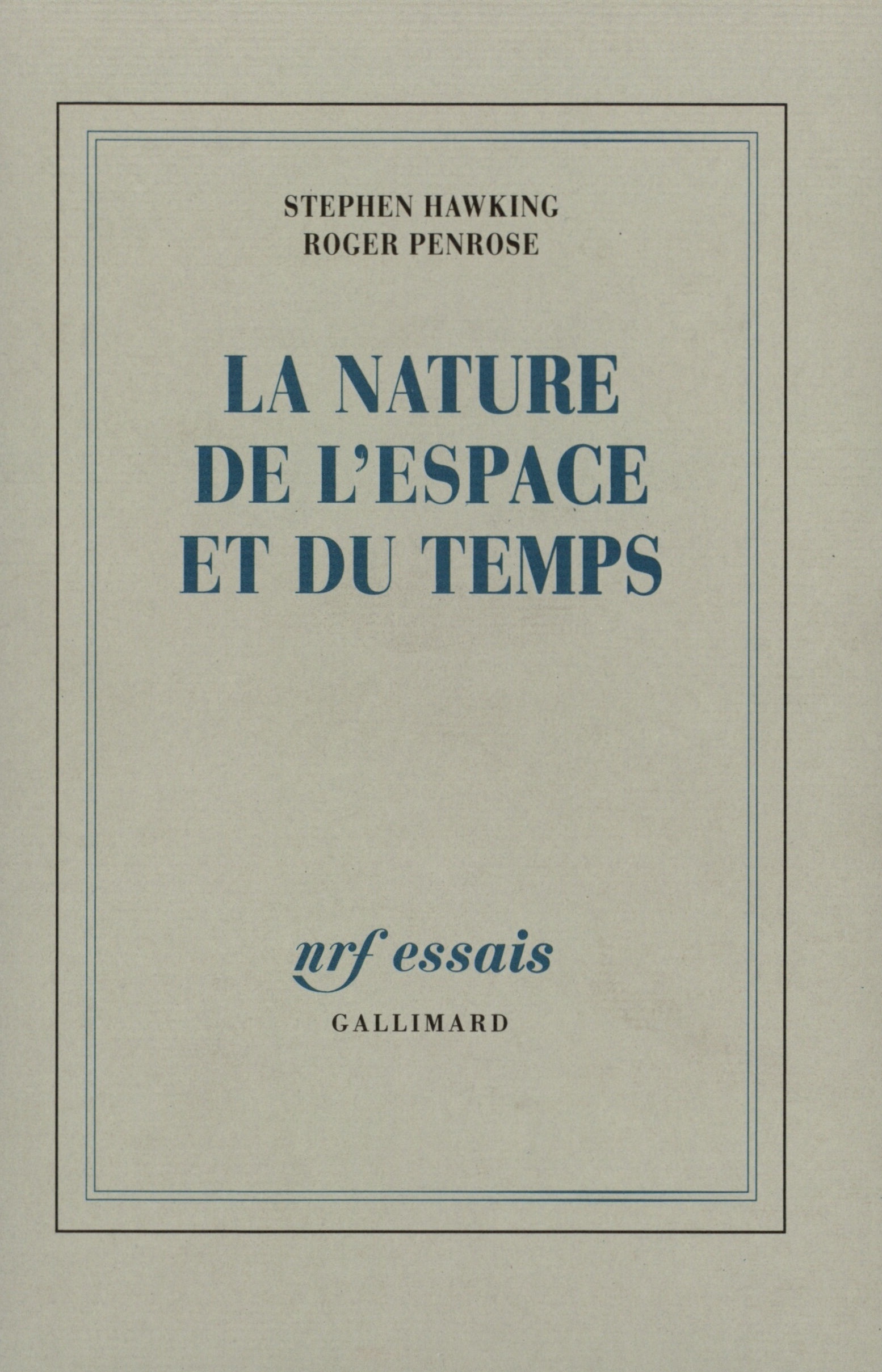 La nature de l'espace et du temps