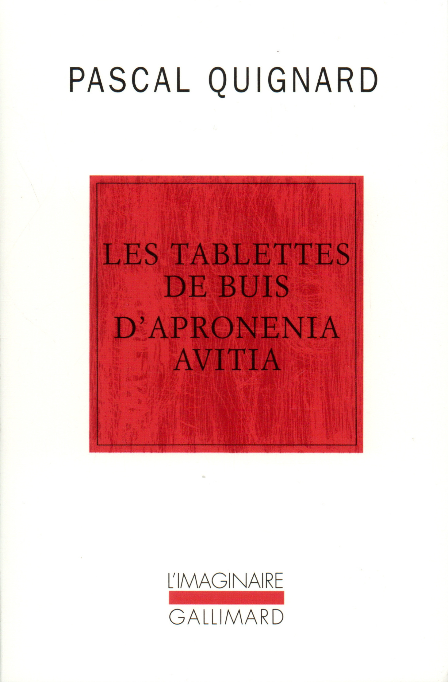Les Tablettes de buis d'Apronenia Avitia