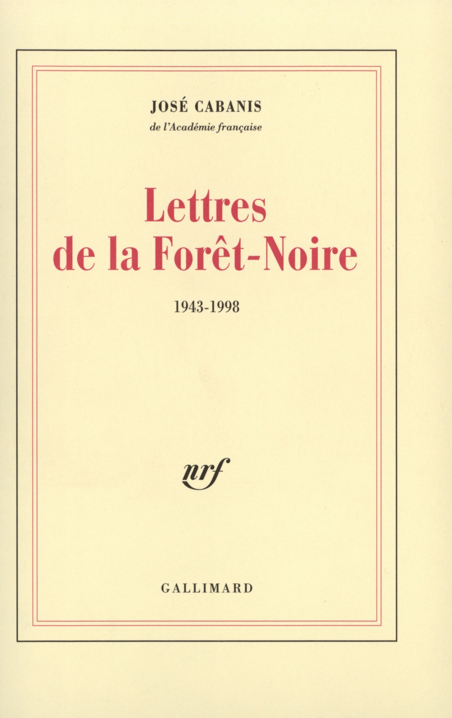 Lettres de la Forêt-Noire