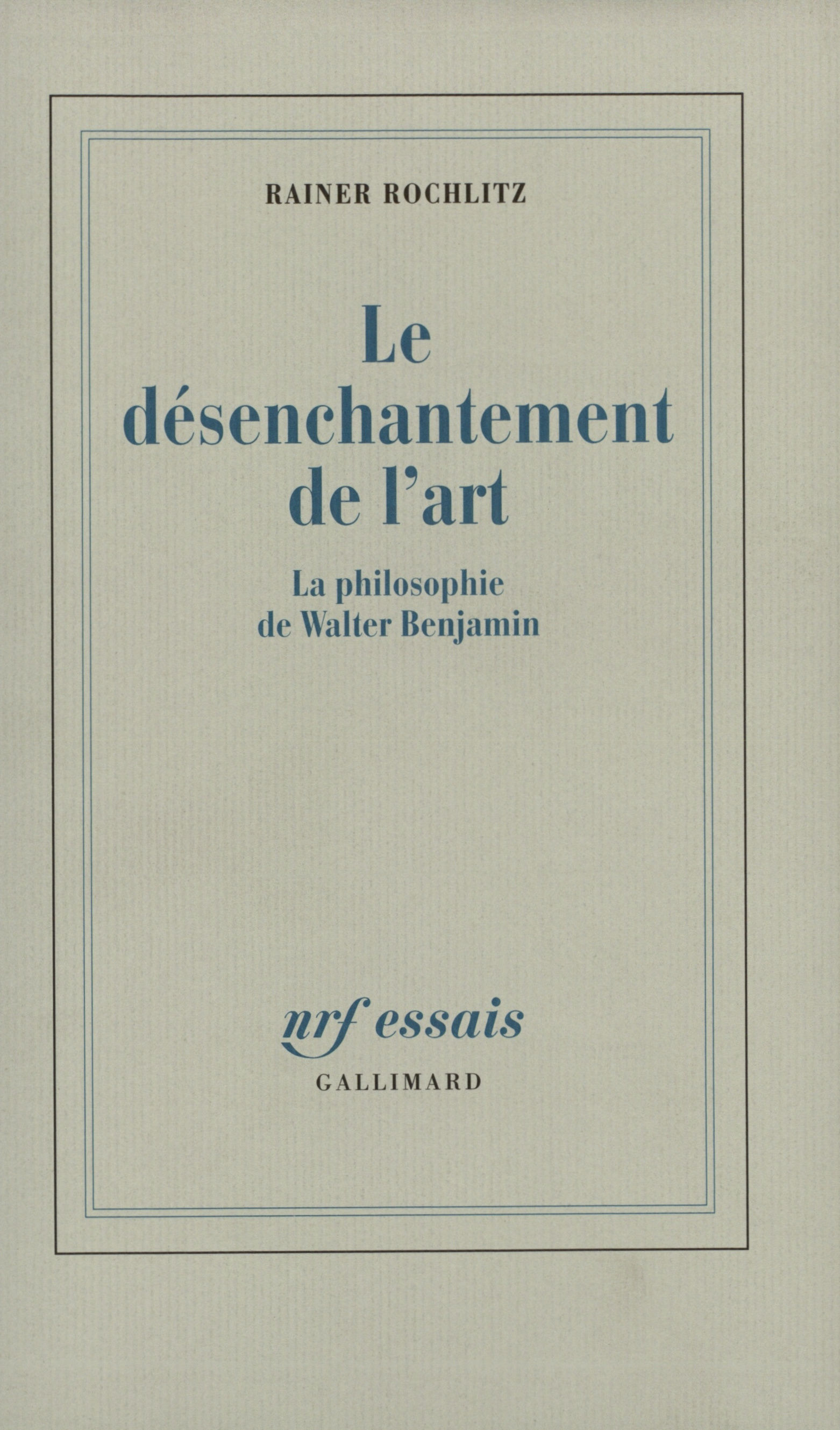 Le désenchantement de l'art