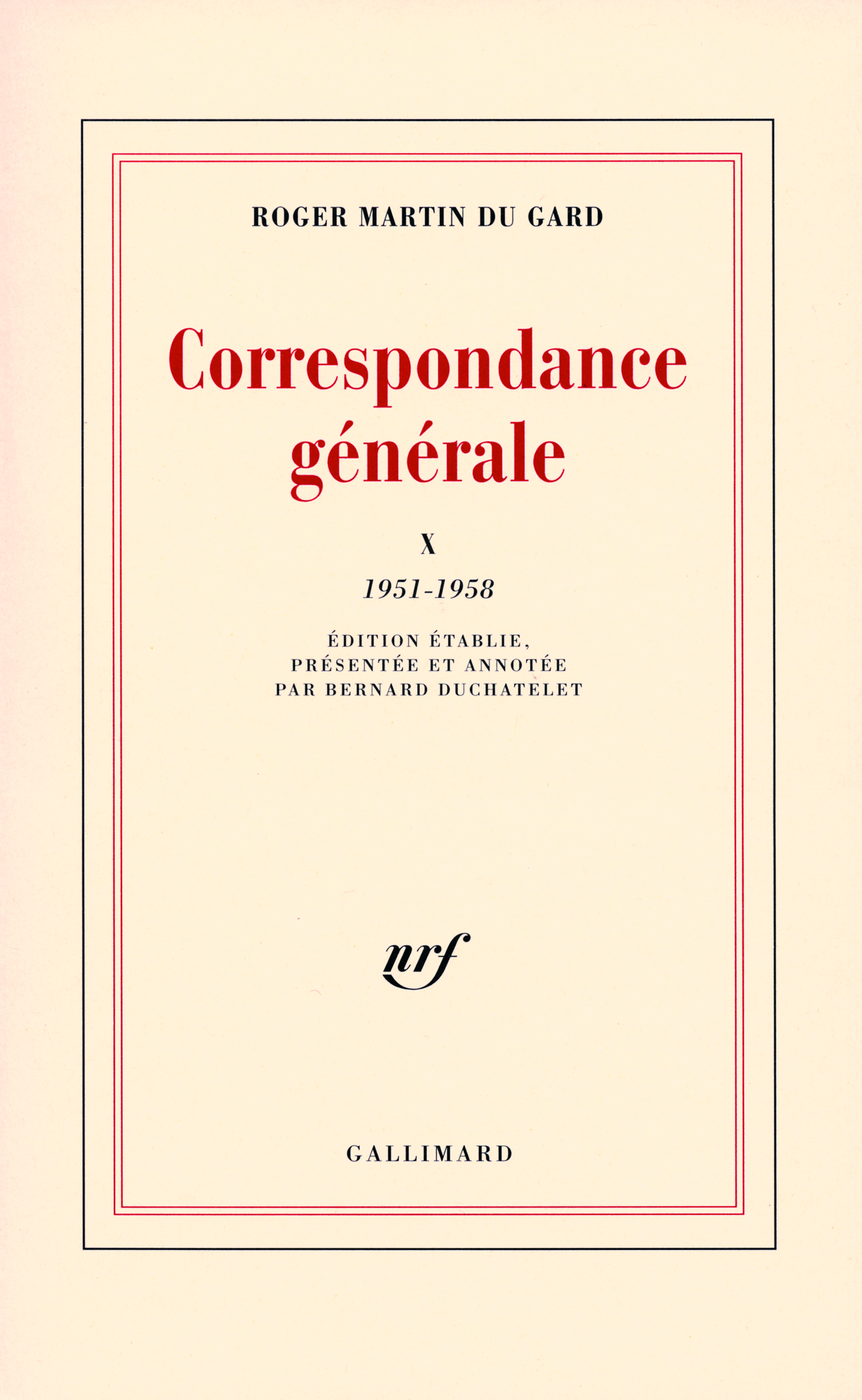 Correspondance générale