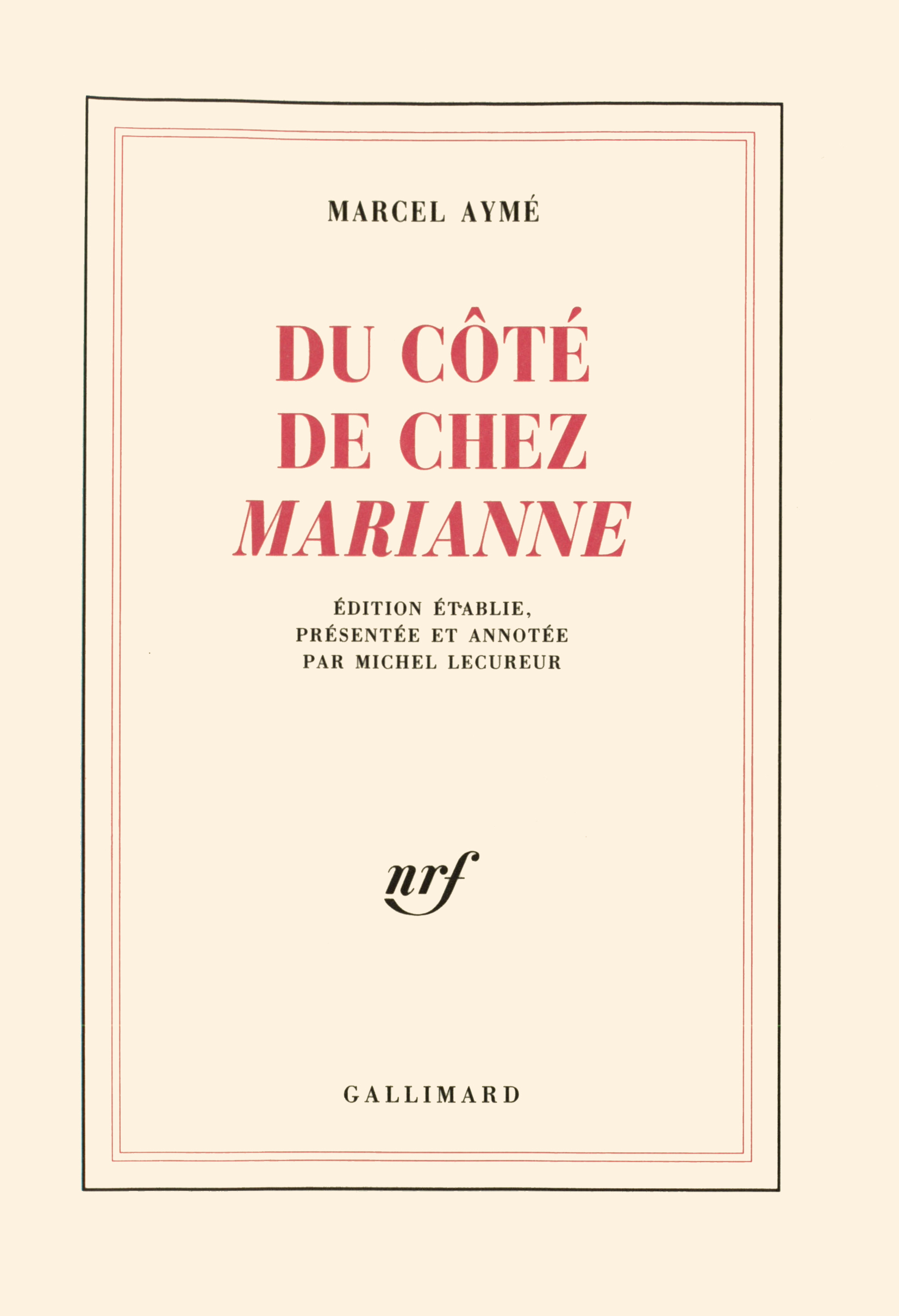 Du côté de chez "Marianne"