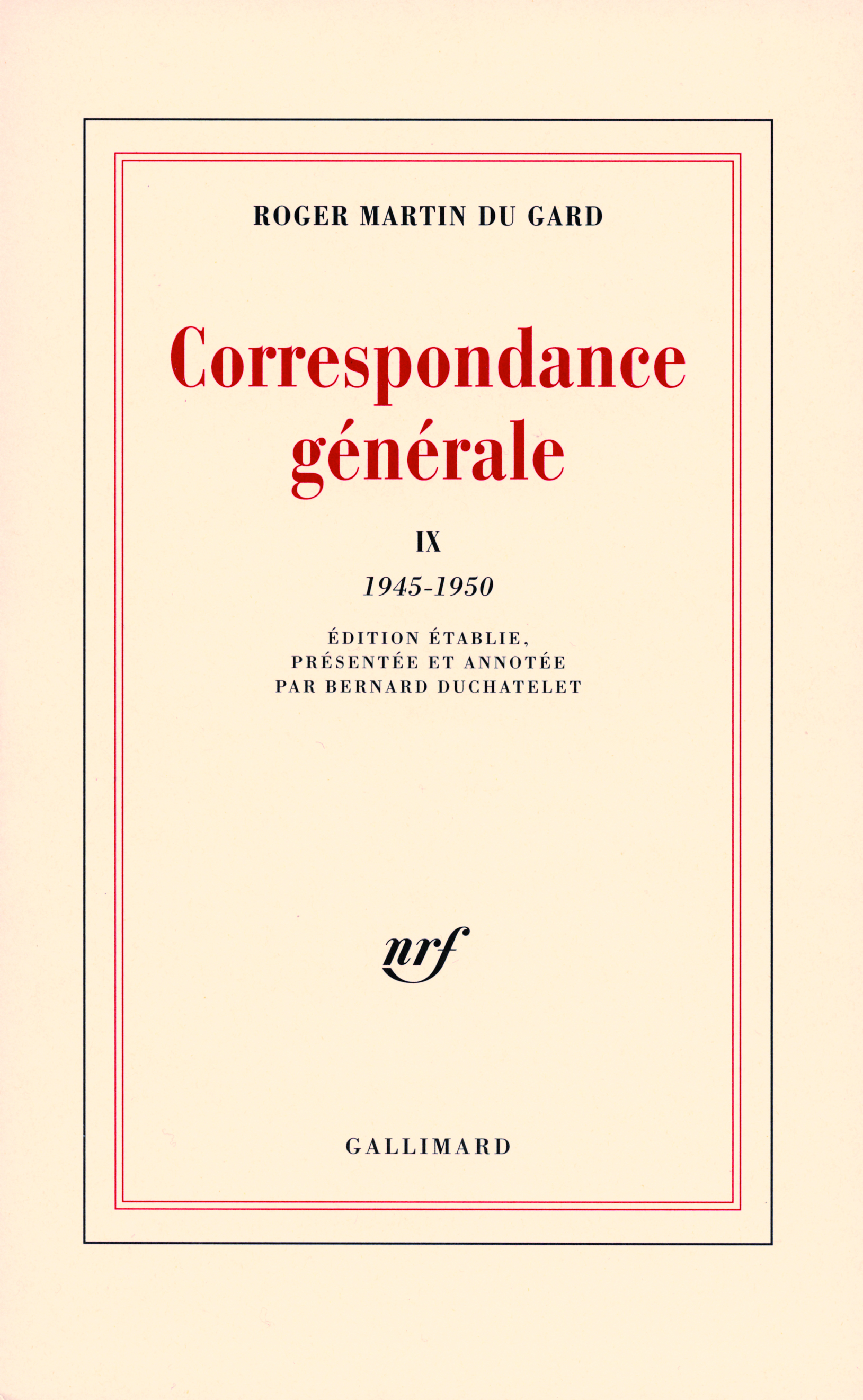 Correspondance générale