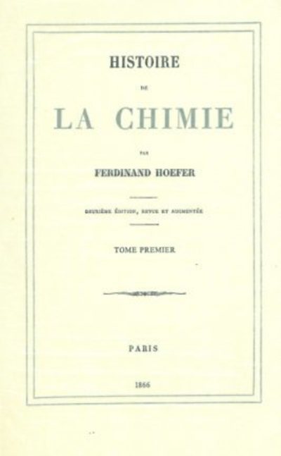 Histoire de la chimie - tome 1