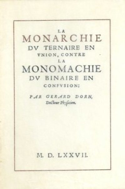 La Monarchie du ternaire en union, contre la Monarchie du binaire en confusion