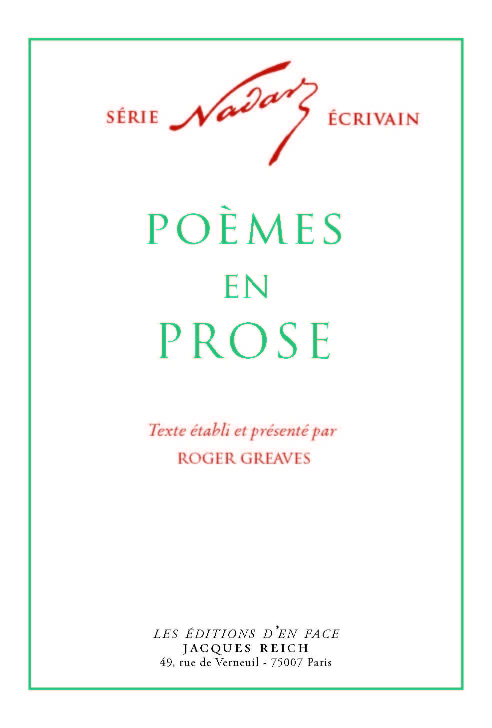 Poèmes en prose