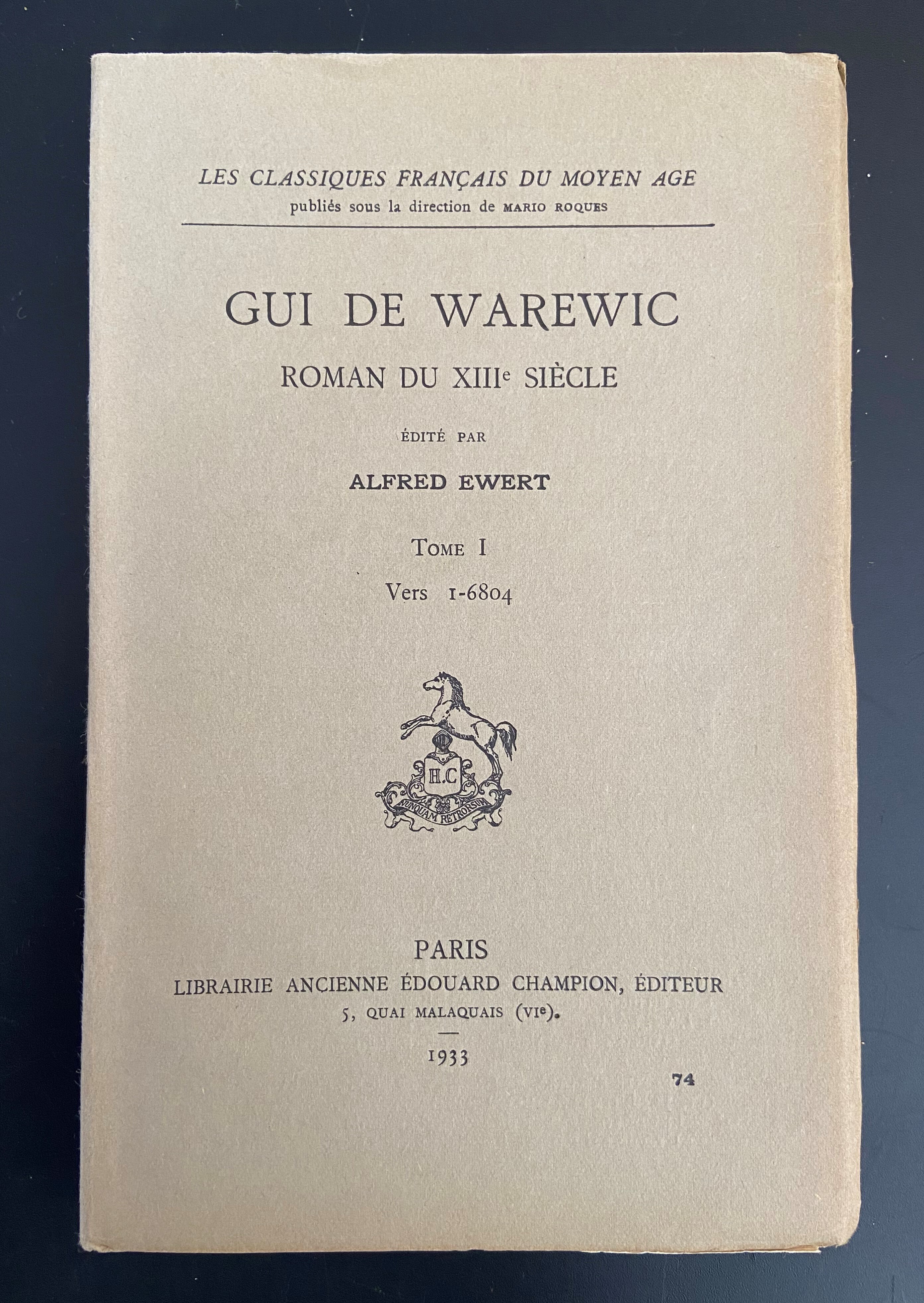 Gui de Warewic T1 : vers 1-6804