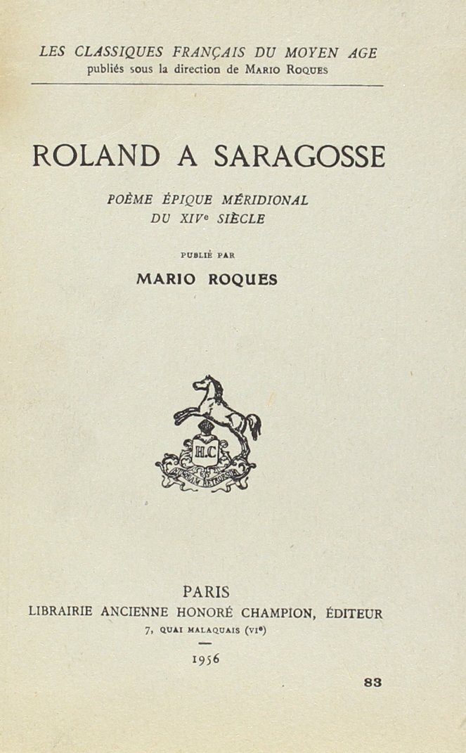 Roland à Saragosse (1956)