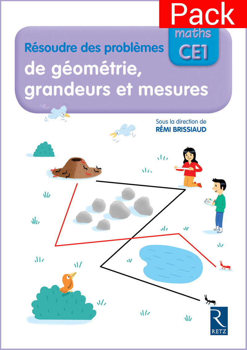 Résoudre des problèmes de géométrie, grandeurs et mesures CE1 cahier - Pack 10