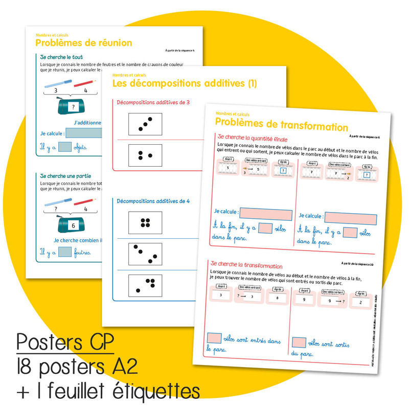 Haut les maths CP - Posters