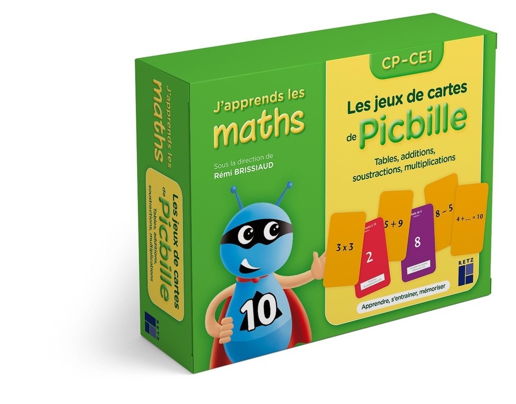 Les jeux de cartes de Picbille CP-CE1 -Tables, additions, soustractions, multiplications. Apprendre, s'entrainer, mémoriser - un pet