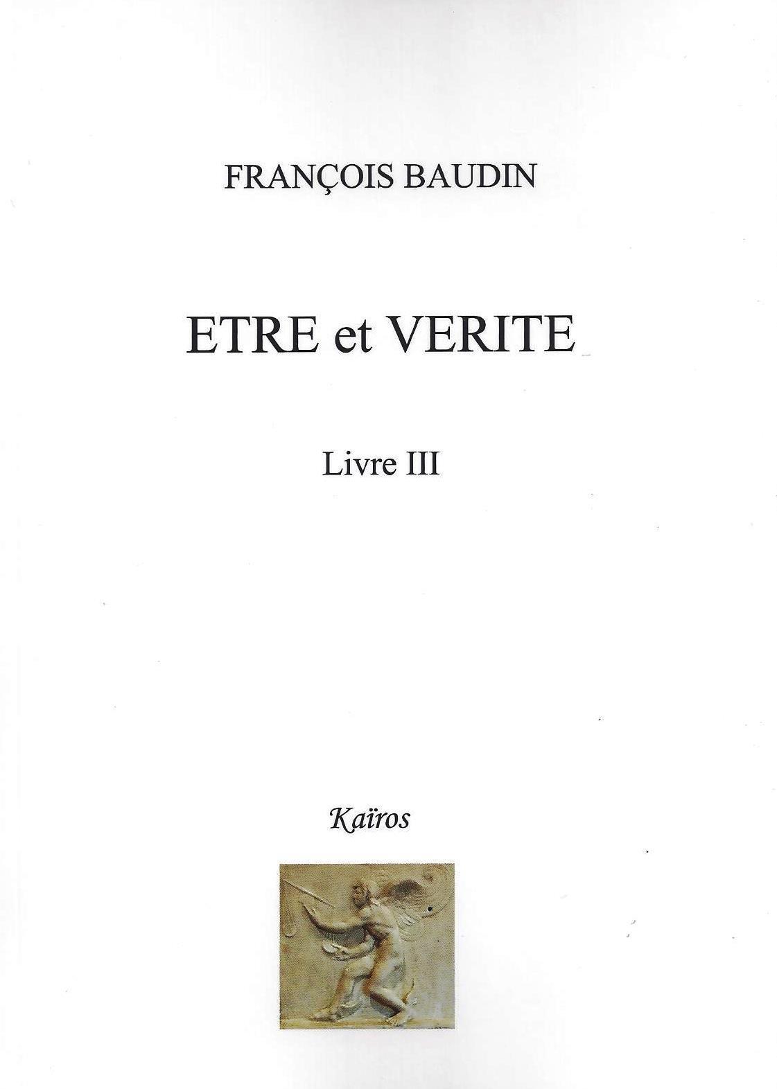 ETRE ET VERITE - LIVRE III
