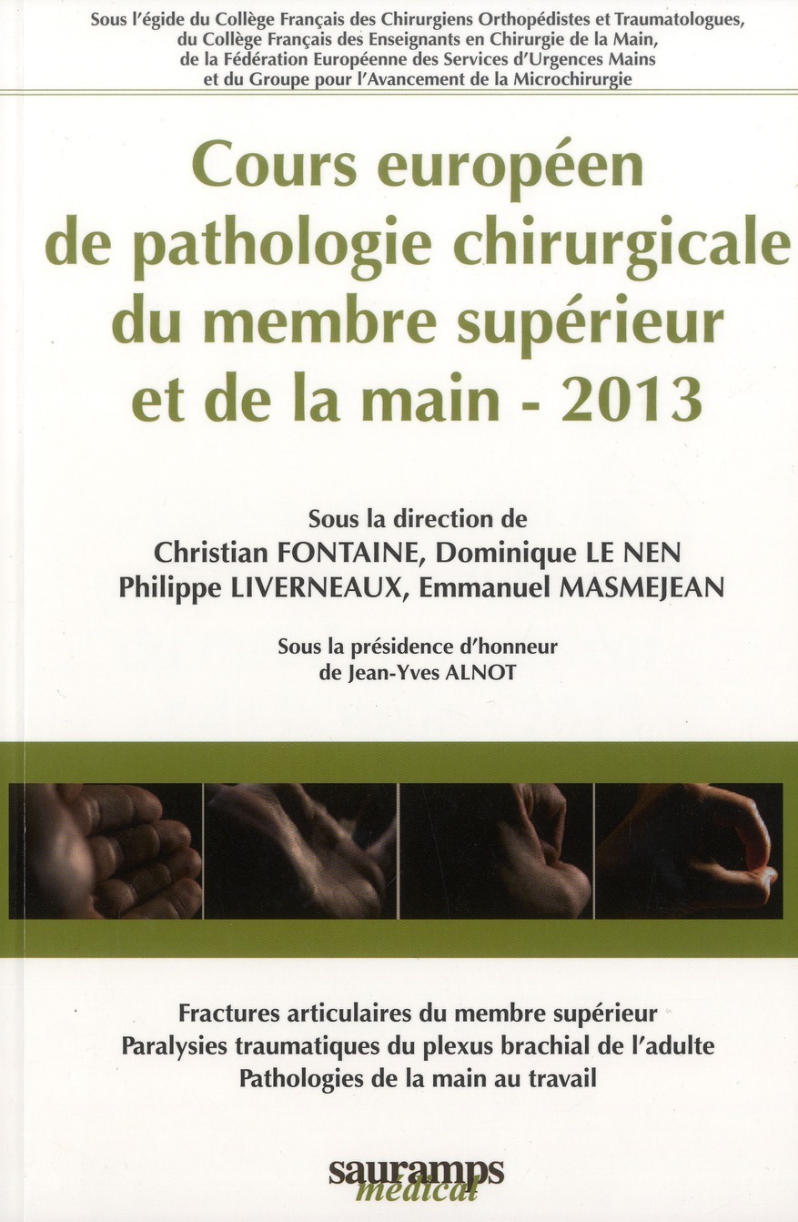 COURS EUROPEEN DE PATHOLOGIE CHIRURGICALE DEUMEMBRE SUPERIEUR ET DE LA MAIN - 20
