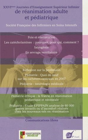 26 JOURNEES D'ENSEIGNEMENT SUPERIEUR INFIMIER DE REANIMATION - SFISI