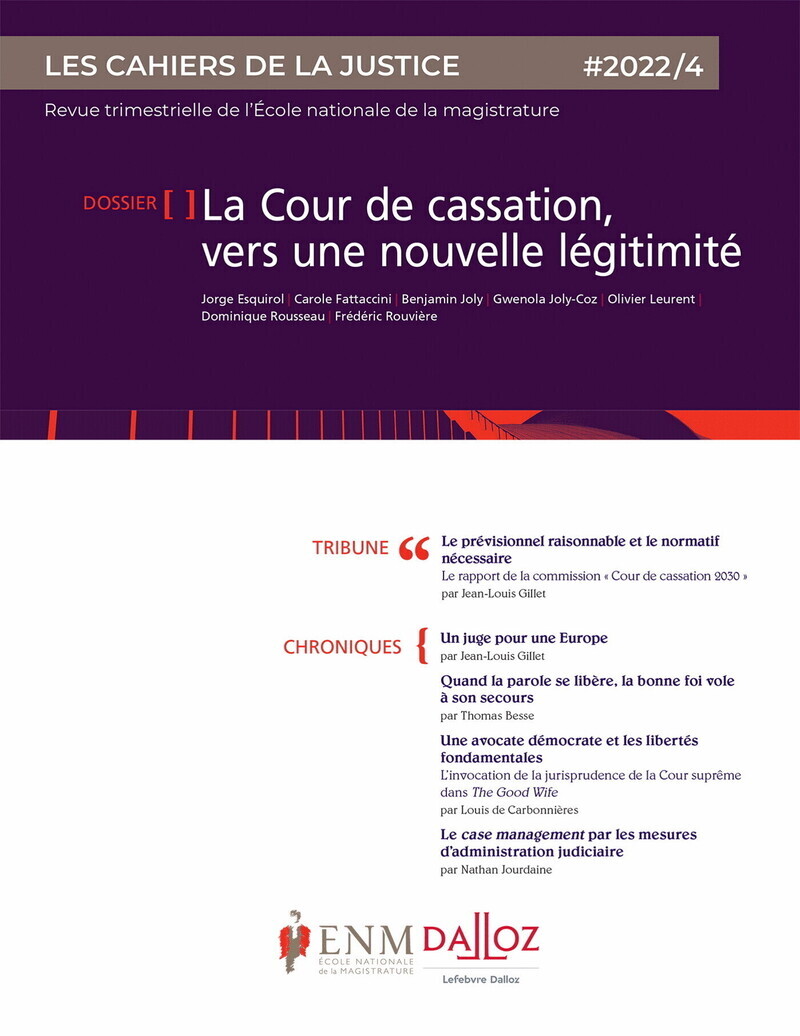 Les Cahiers de la justice 2022/4