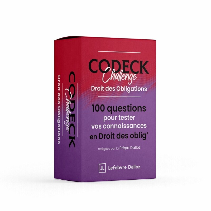 Codeck Challenge : Droit des Obligations - 100 questions pour tester vos connaissances en Droit des obligations