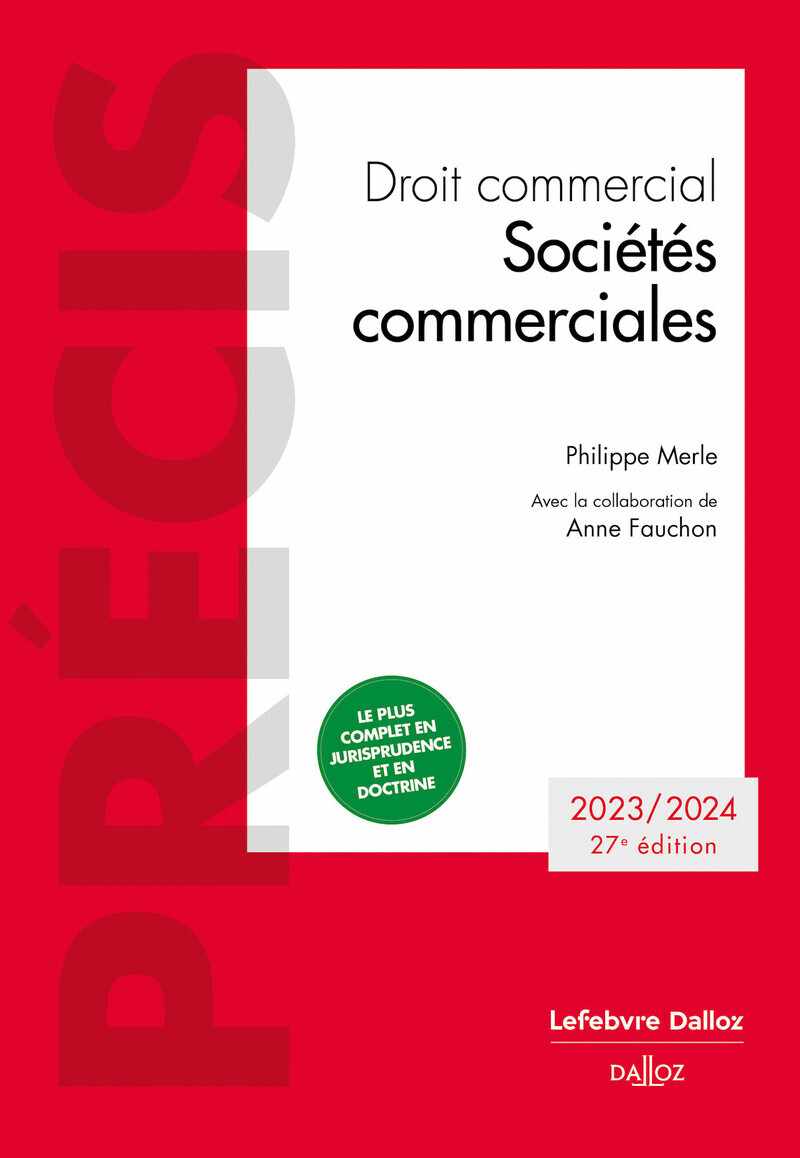 Sociétés commerciales 2023/2024 27ed