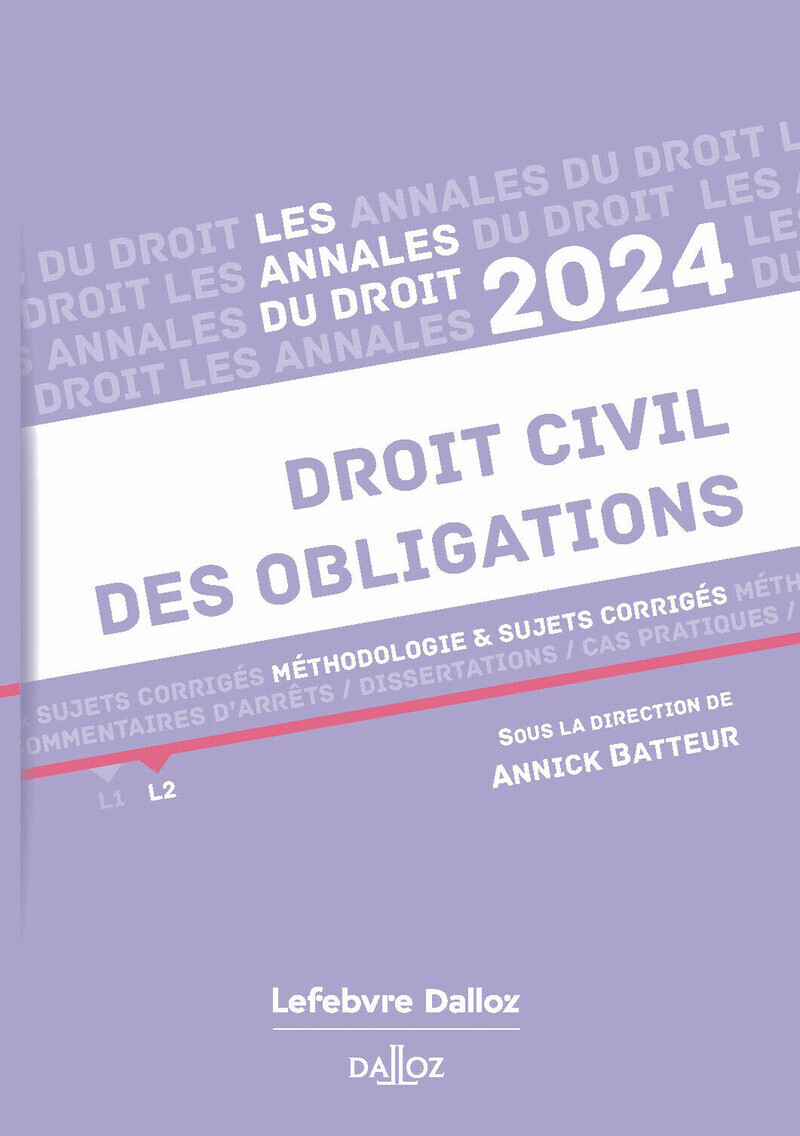 Les Annales du droit civil des obligations 2024