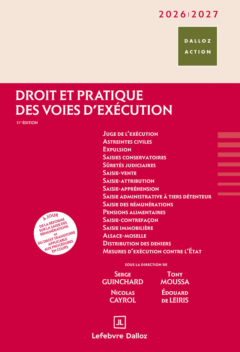 Droit et pratique des voies d'exécution 2026/2027. 11e éd.