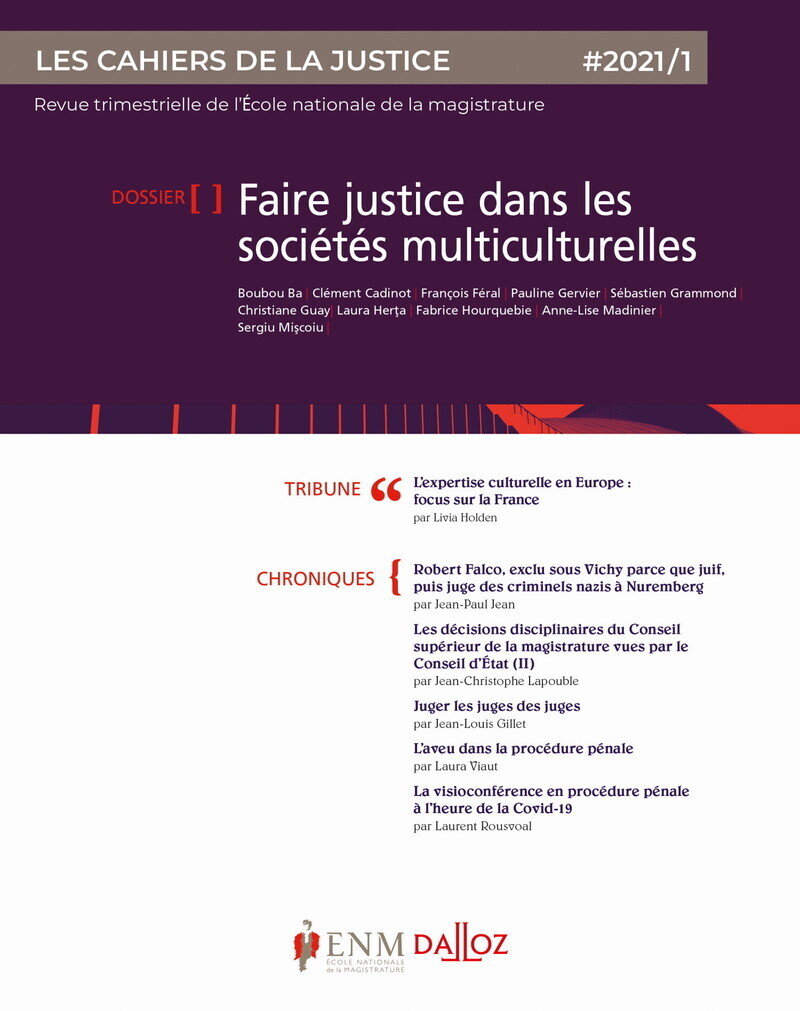 Les Cahiers de la justice 1/2021 - Résolution des conflits