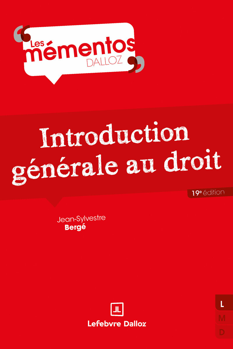 Introduction générale au droit. 19e éd.