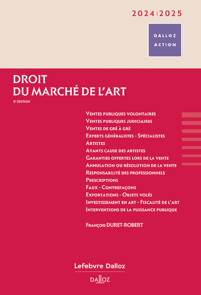 Droit du marché de l'art 2024/2025 8ed