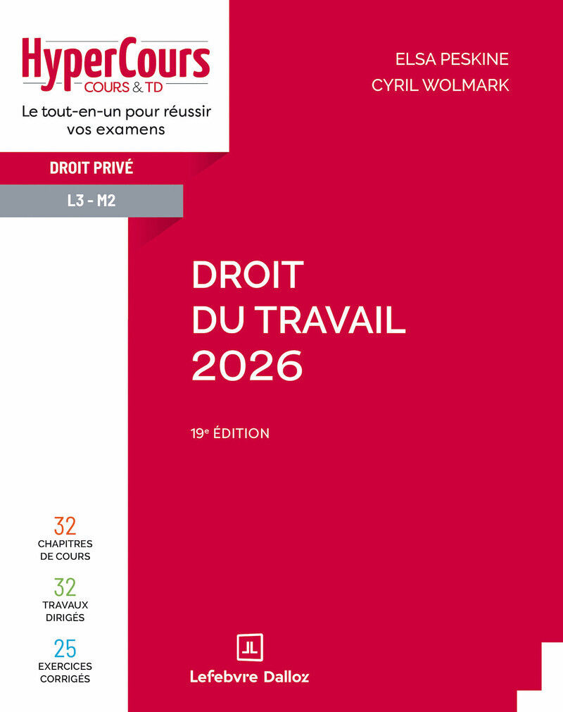 Droit du travail 2026. 19e éd.