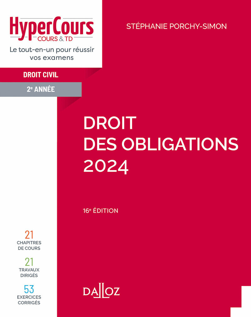 Droit des obligations 2024 16ed