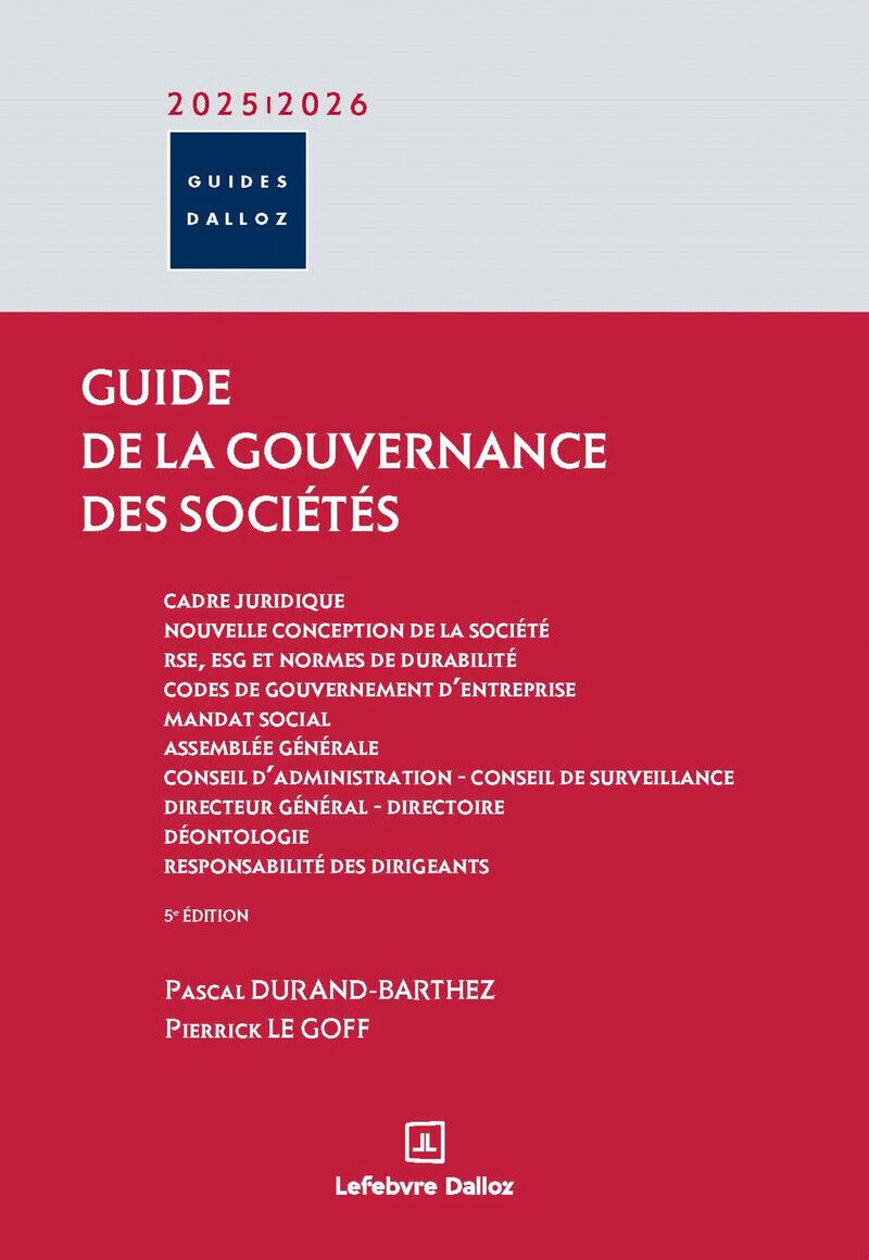 Le guide de la gouvernance des sociétés 2025/2026