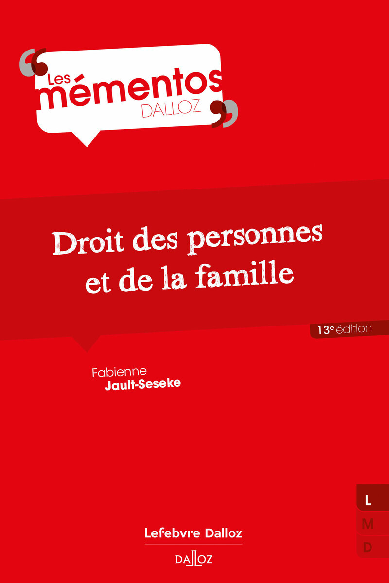 Droit des personnes, de la famille et des incapacités. 13e éd.