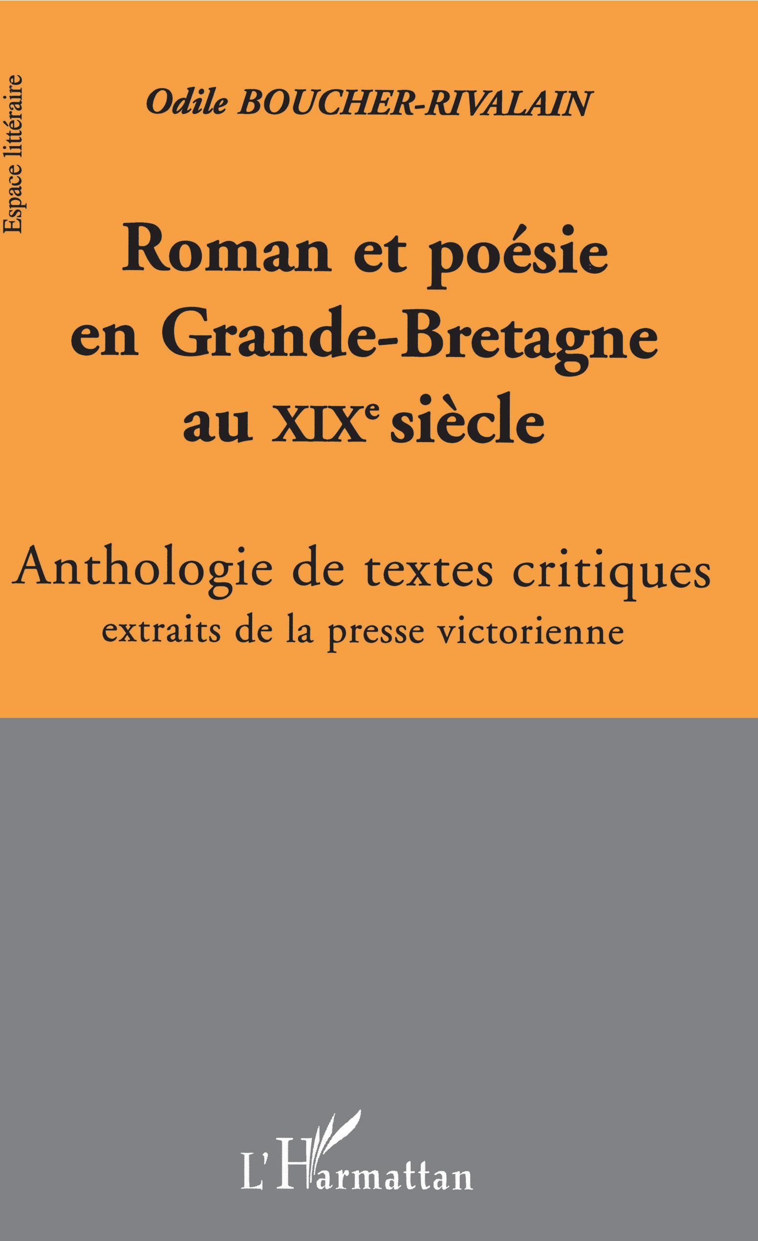 ROMAN ET POÉSIE EN GRANDE-BRETAGNE AU XIXè SIÈCLE