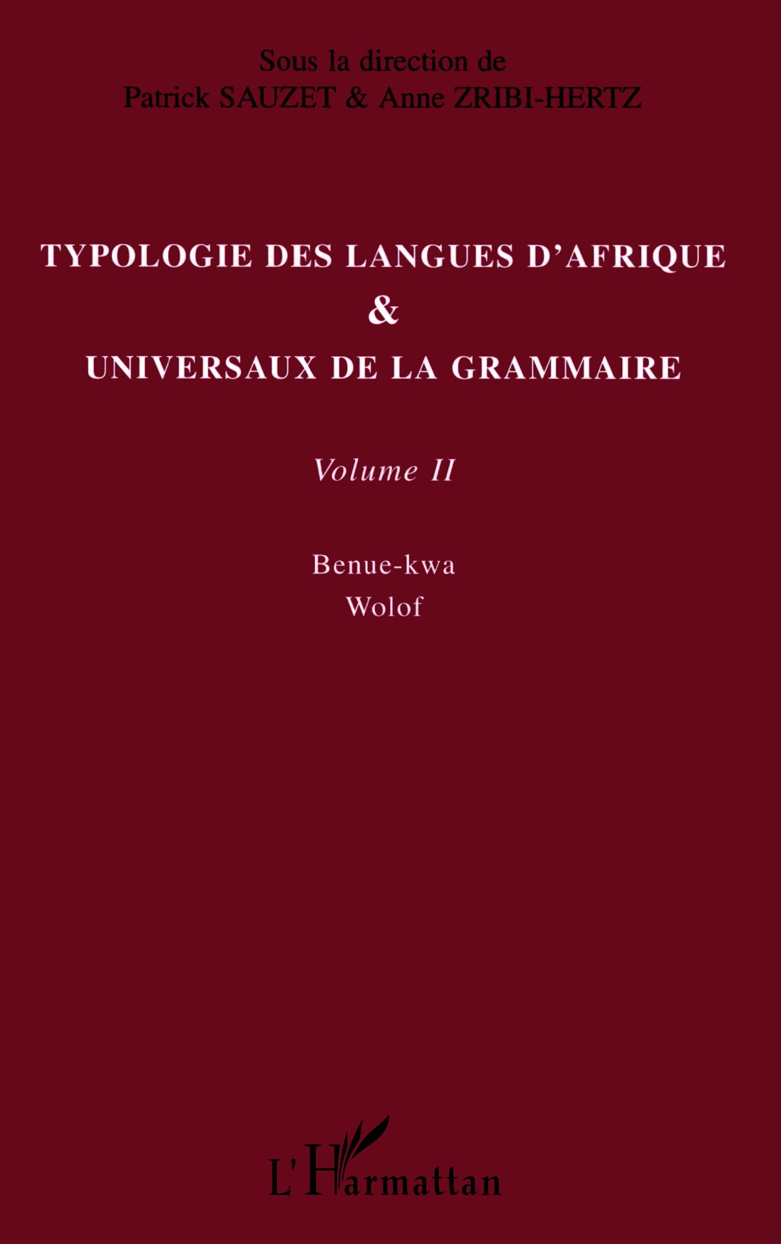 Typologie des langues d'Afrique et universaux de la grammaire