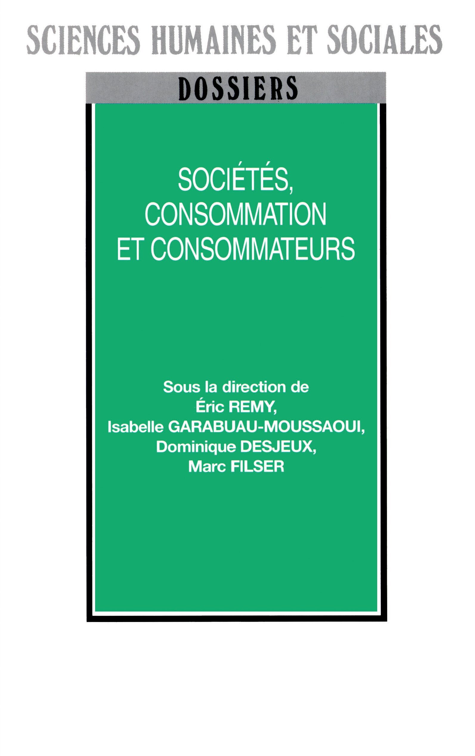 Sociétés, consommation et consommateurs