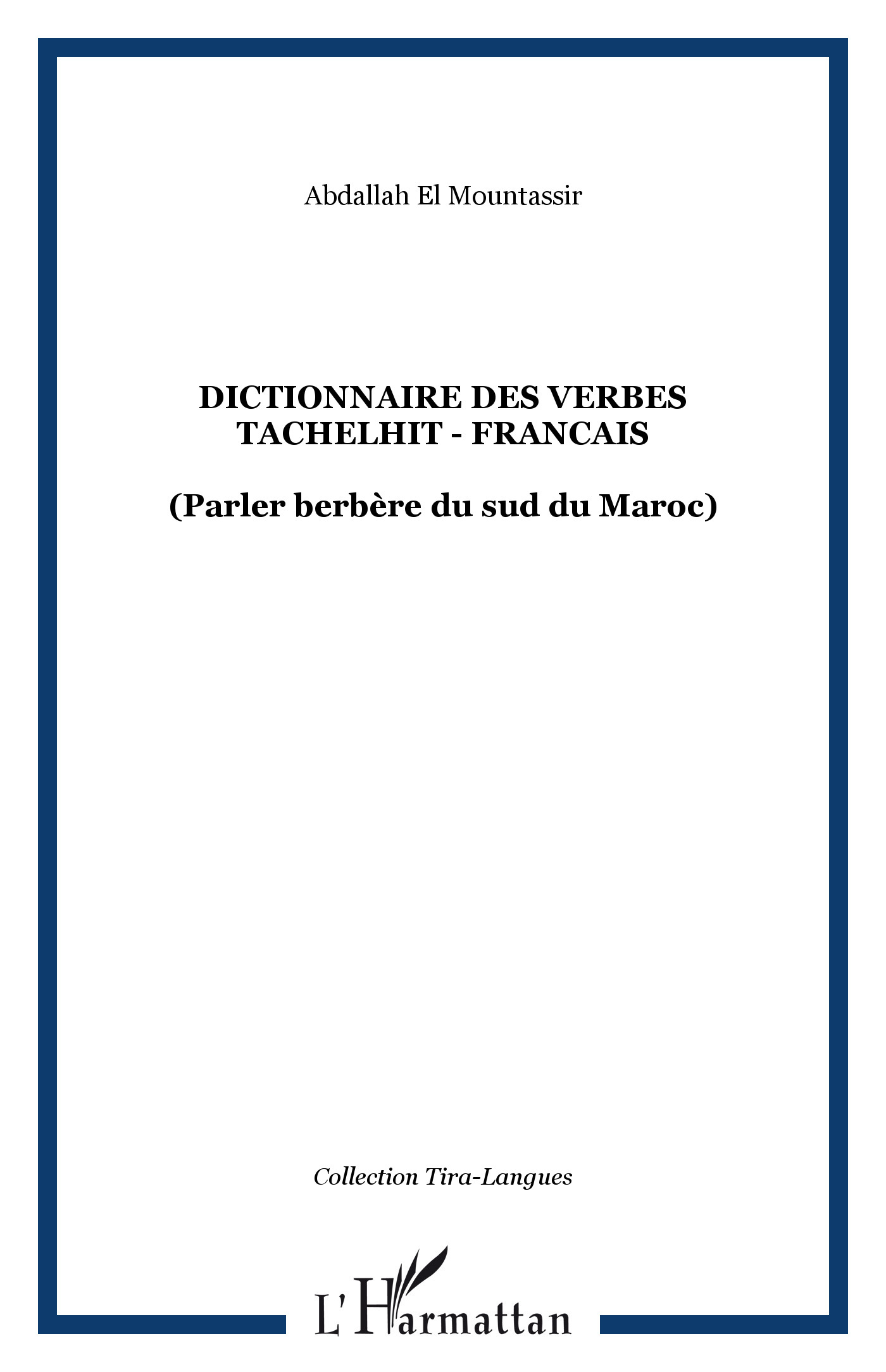 DICTIONNAIRE DES VERBES TACHELHIT - FRANCAIS