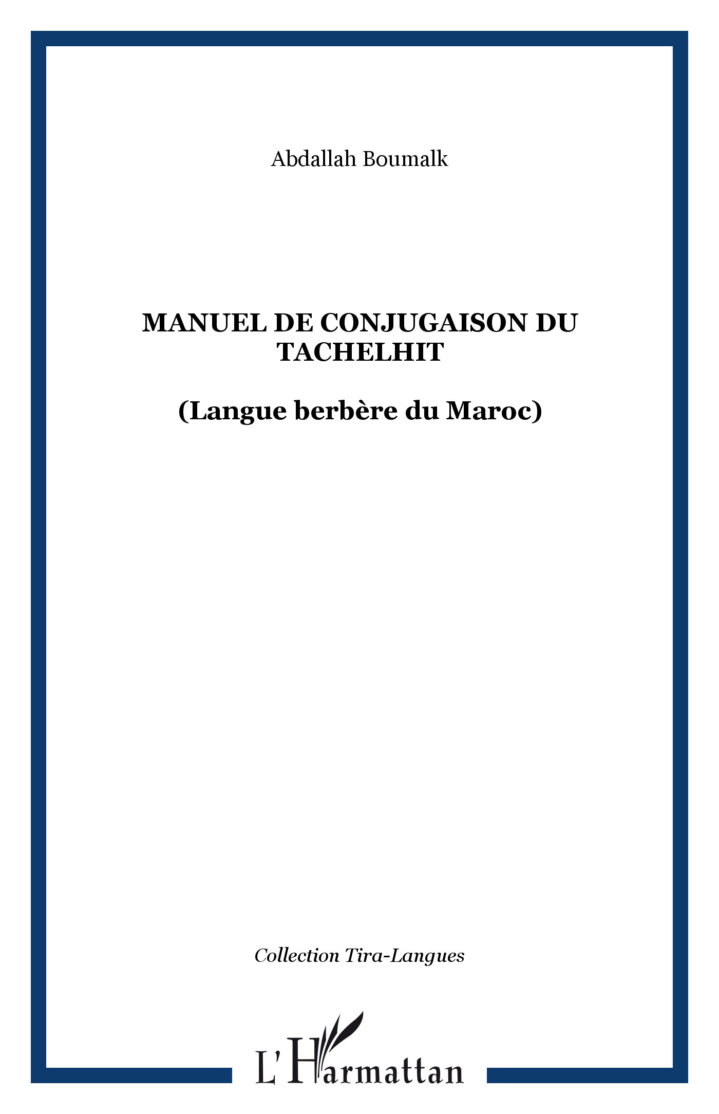 Manuel de conjugaison du tachelhit