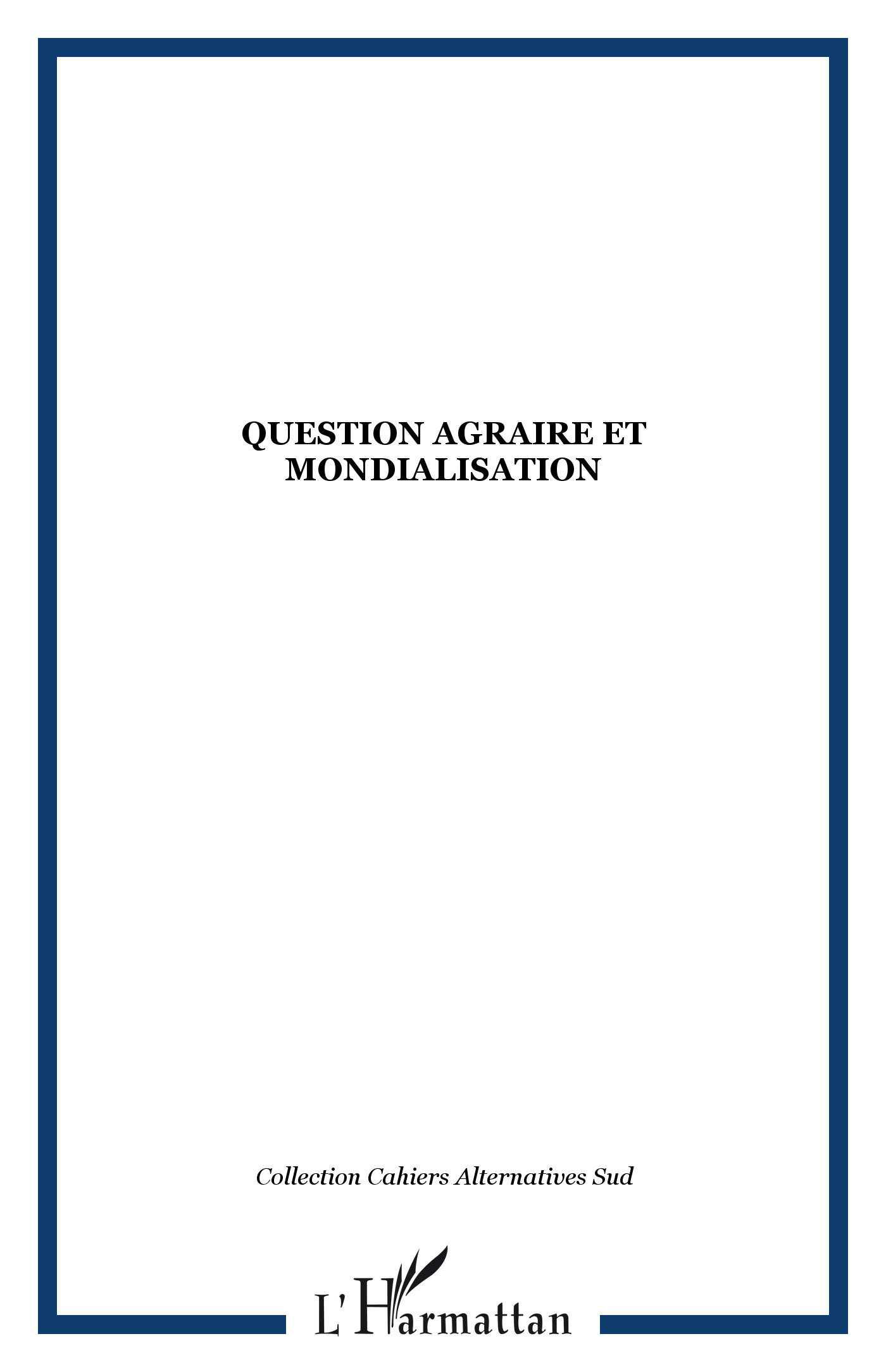 Question agraire et mondialisation