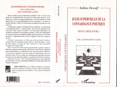 Jules Supervielle ou La connaissance poétique - sous le "Soleil d'oubli"