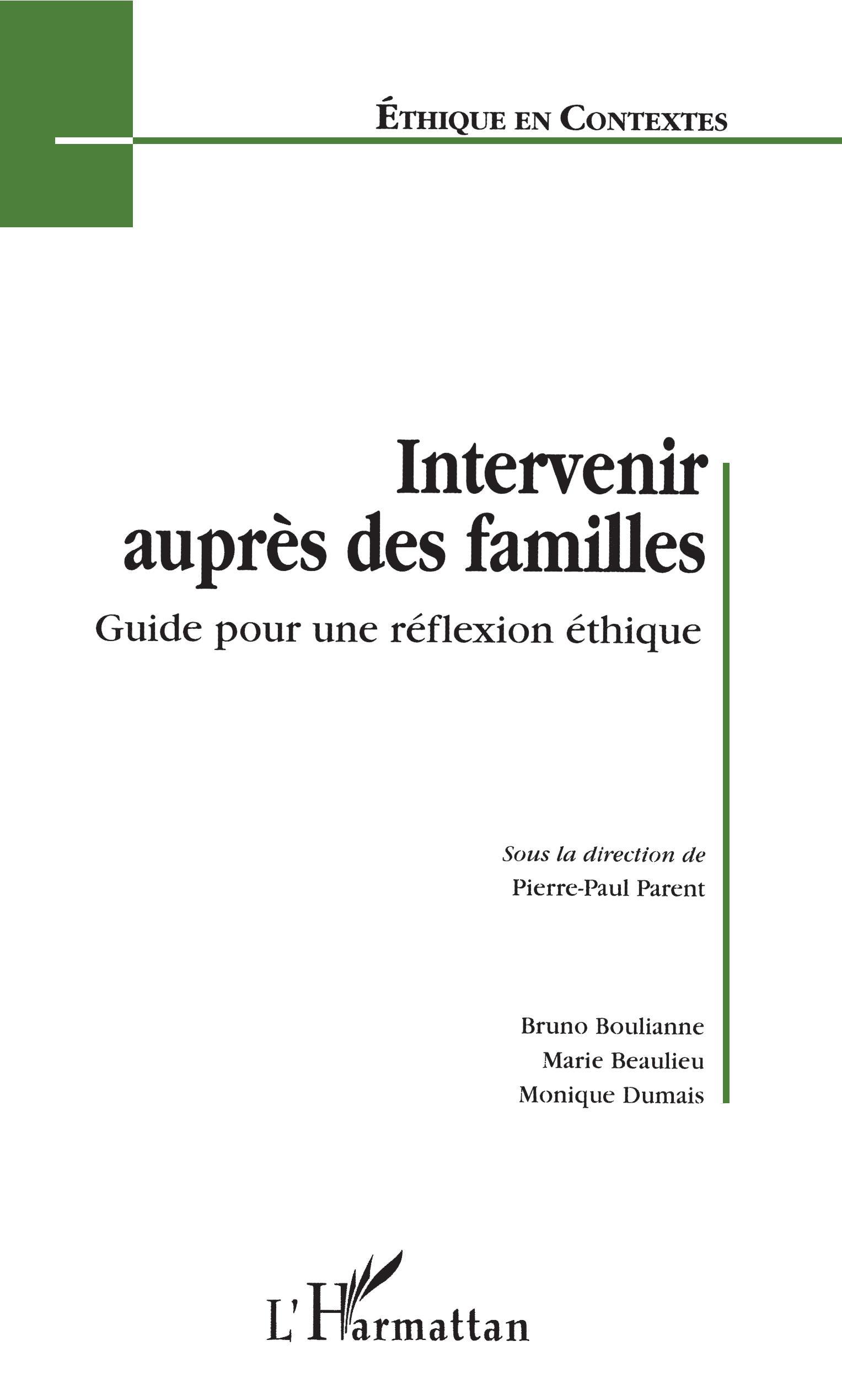Intervenir auprès des familles