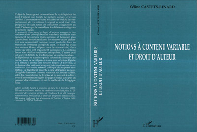 Notions à contenu variable et droit d'auteur