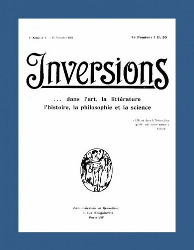 "Inversions" suivi de "L'amitié" - une autre histoire de la première revue gay française