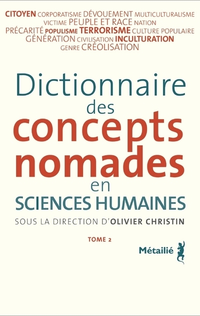 Dictionnaire des concepts nomades tome 2