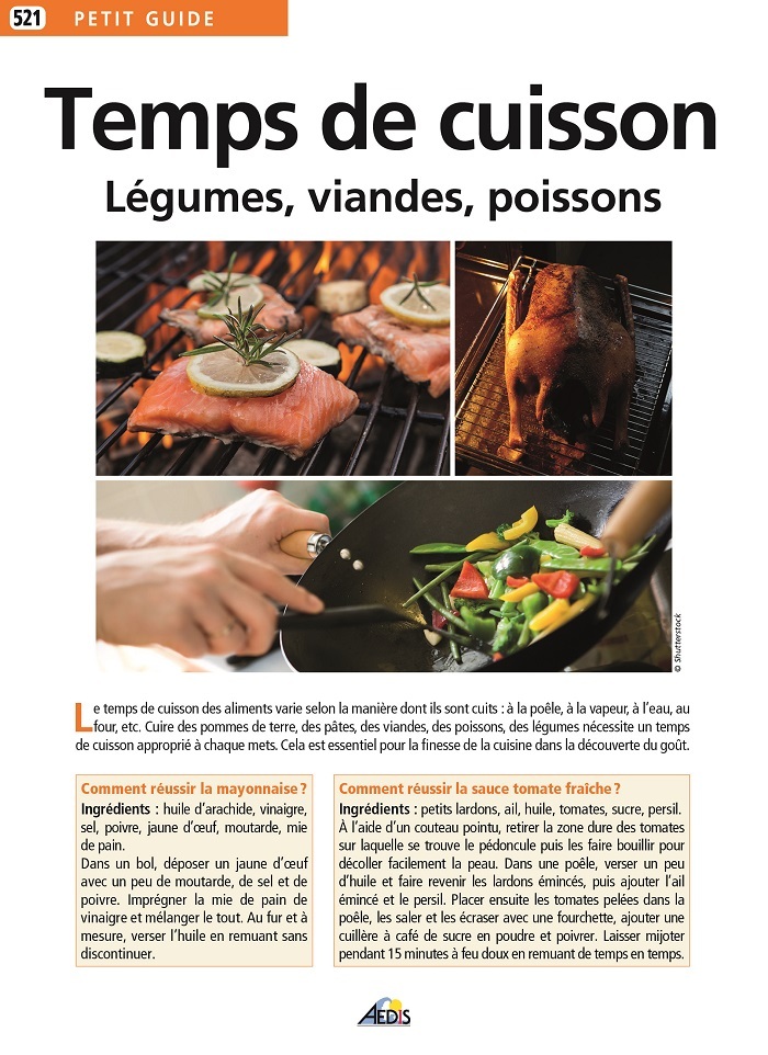 TEMPS DE CUISSON