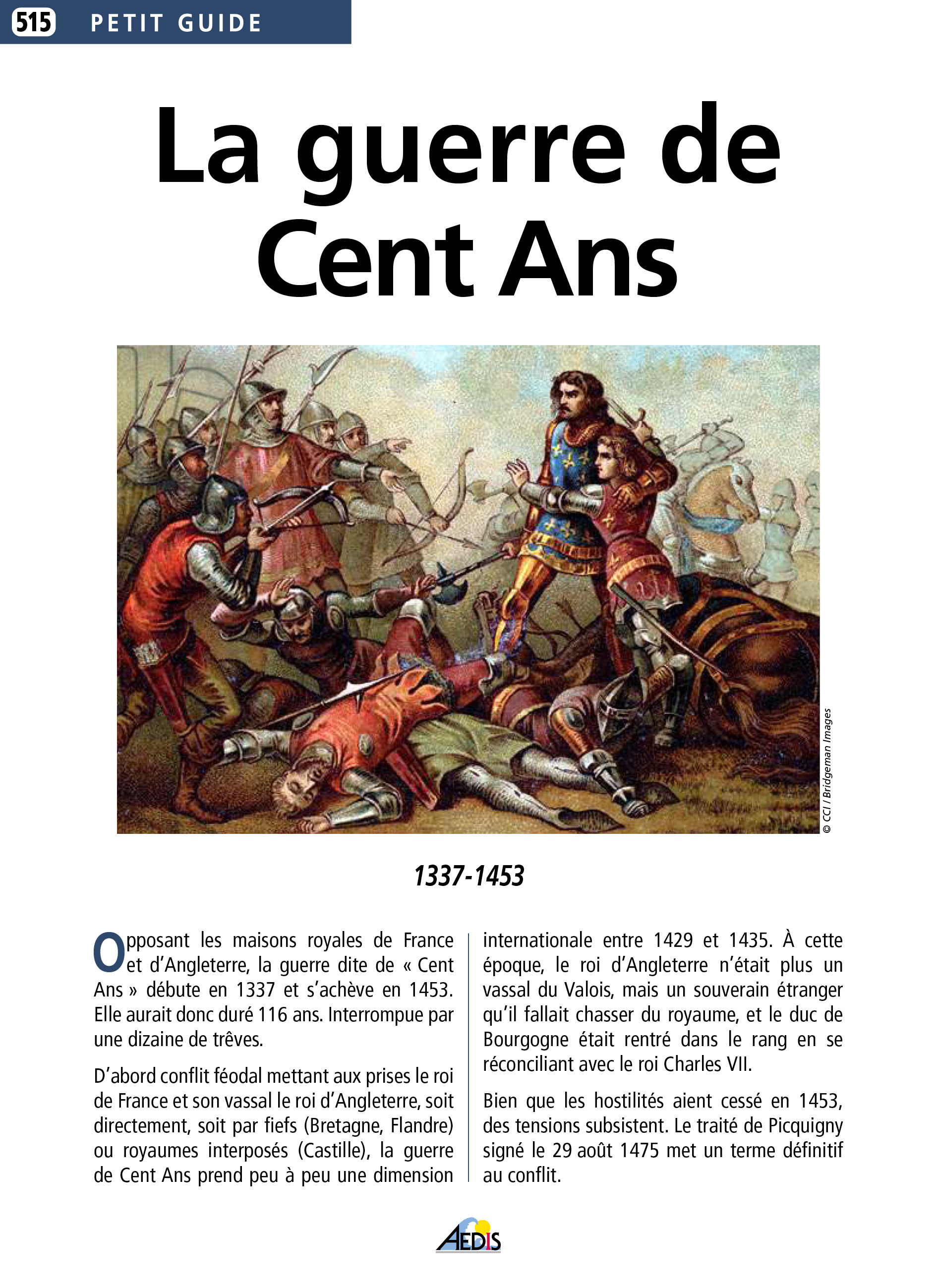 LA GUERRE DE CENT ANS